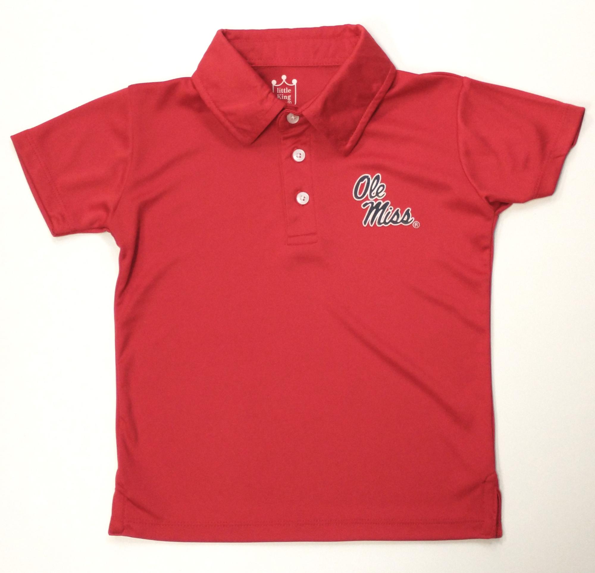 image of: Toddler Ole Miss Poly Performance Polo Shirt Red