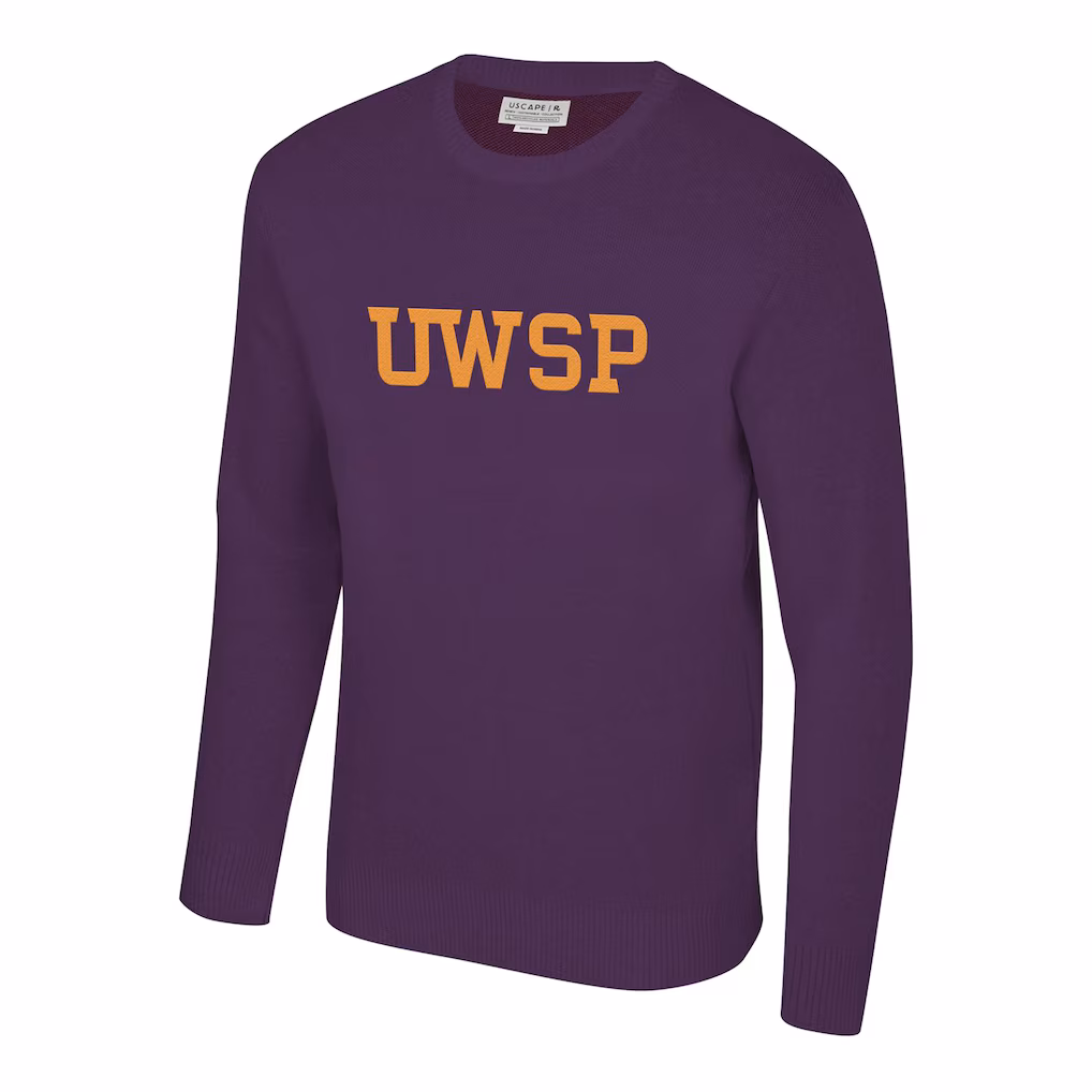 Product image 1 of 2 for University of Wisconsin Stevens Point Renew Sweater, Purple