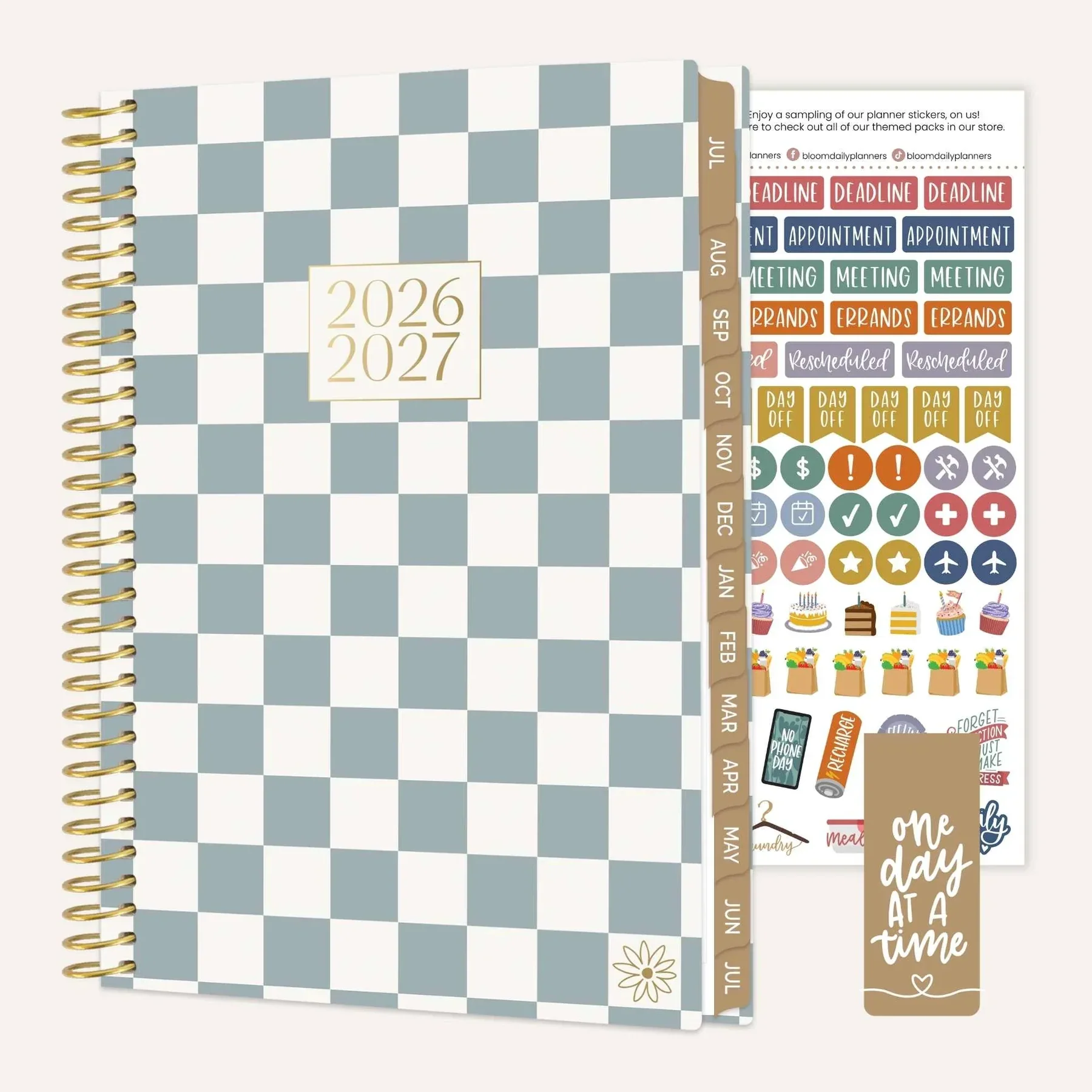 Product image 1 of 1 for PLANNER Bloom Soft 5.5x8.25 AY26-27 Checkered