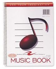 image of: Spiral Music Staff Book 8.5 x 11