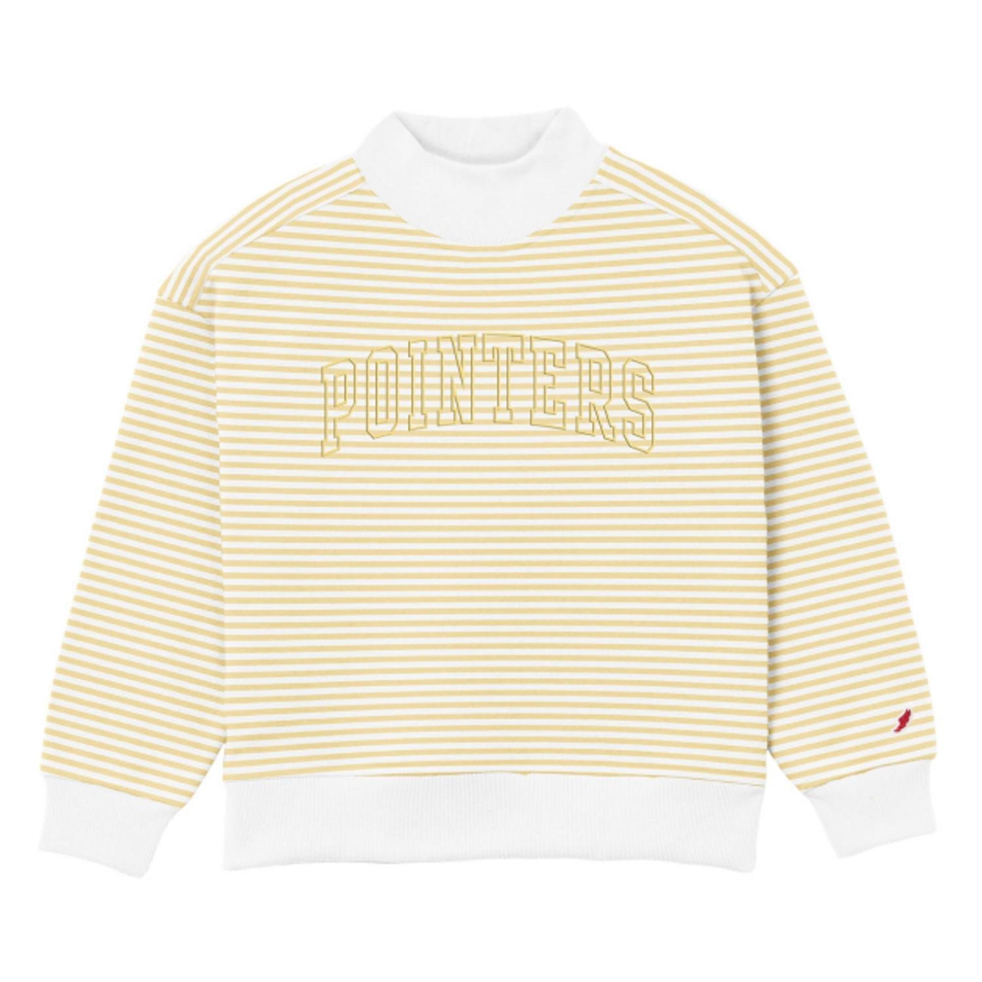 Product image 1 of 1 for UWSP Youth Diana Mock, Embroidered Pointers Logo, Popcorn Stripe
