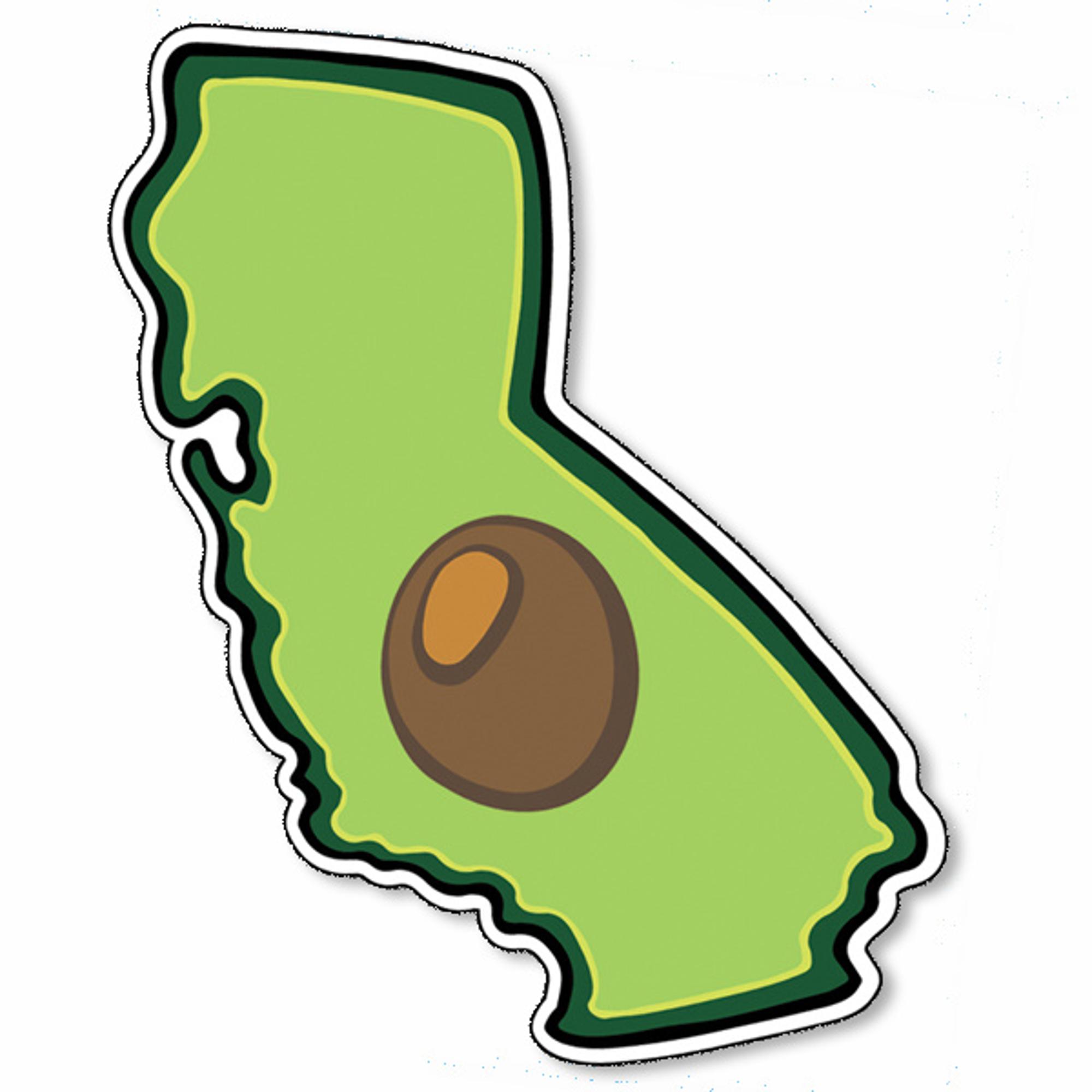 image of: California Avocado Vinyl Sticker
