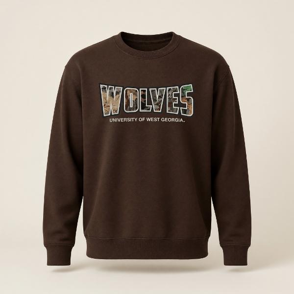 CI WOLVES CAMO CREWNECK; $59.99