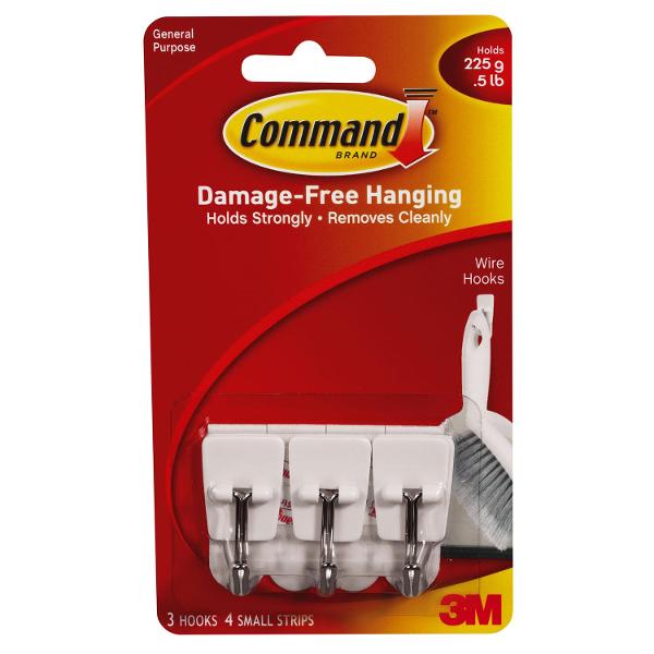 Command Adhesive Wire Hook; $5.99