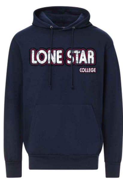 Lone Star College Fundamental Fleece Hoodie, Navy; $34.95
