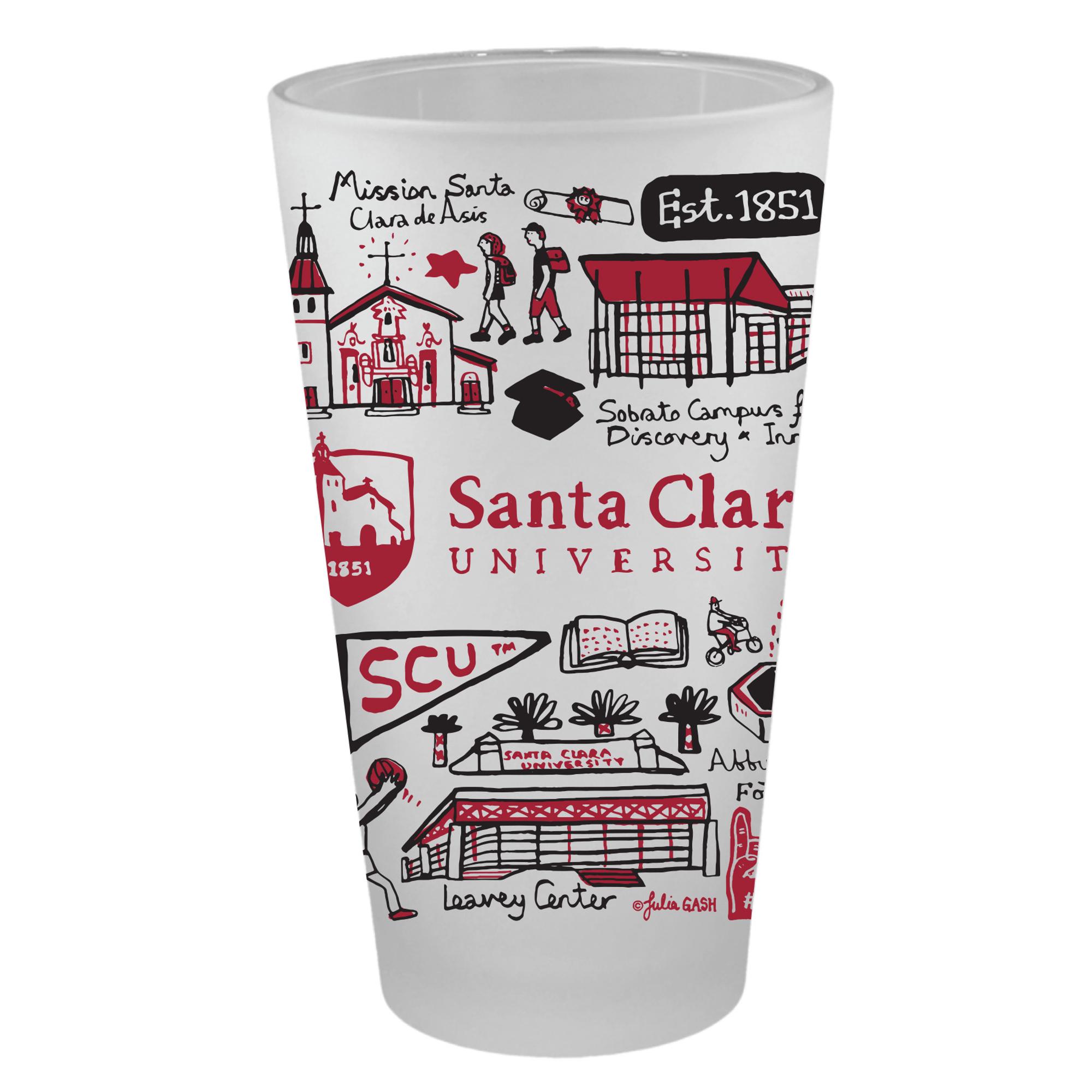 image of: Santa Clara University Julia Gash Pint Glass