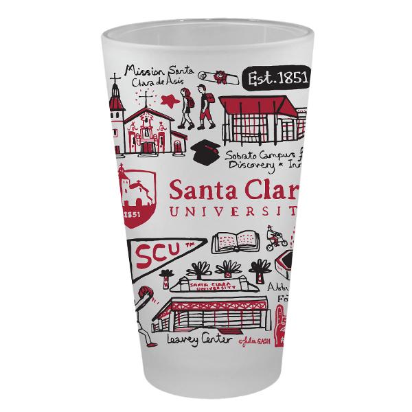 Santa Clara University Julia Gash Pint Glass; $22.98