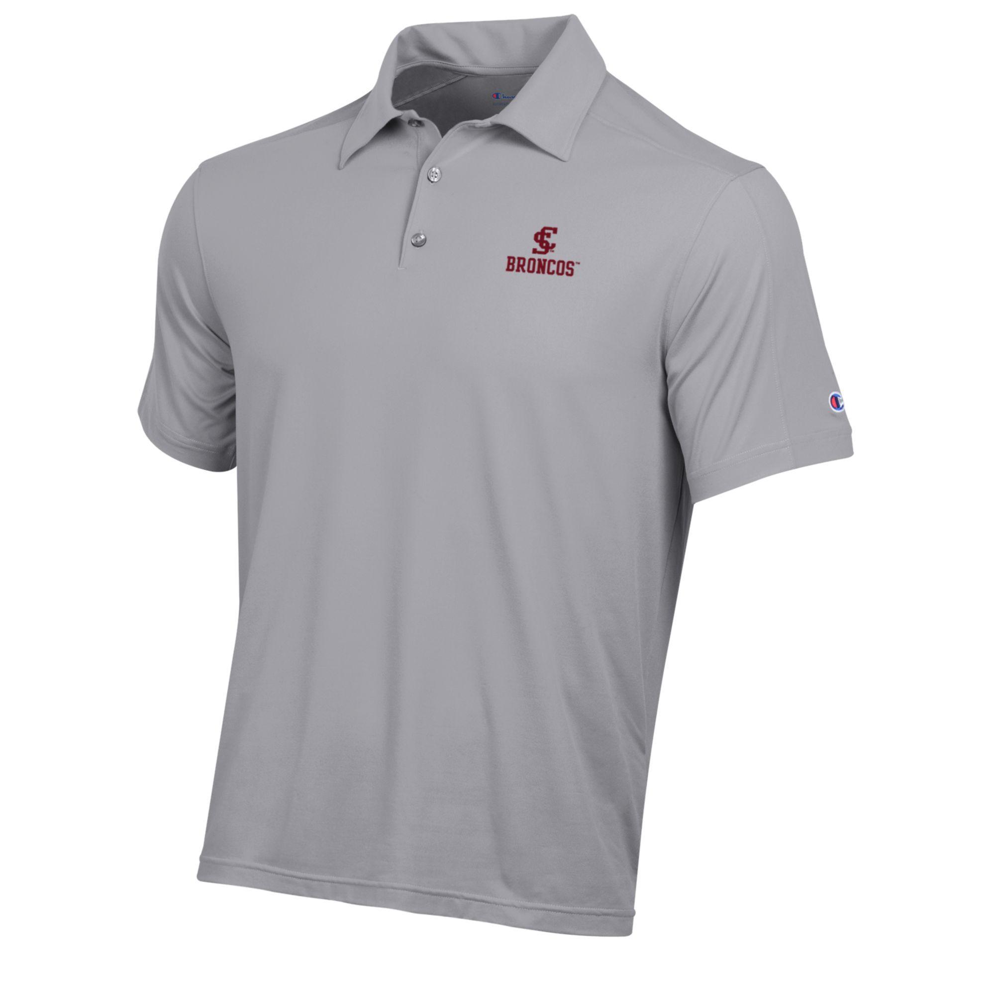 image of: Santa Clara Broncos Champion Men's Active Polo, Athletic Grey