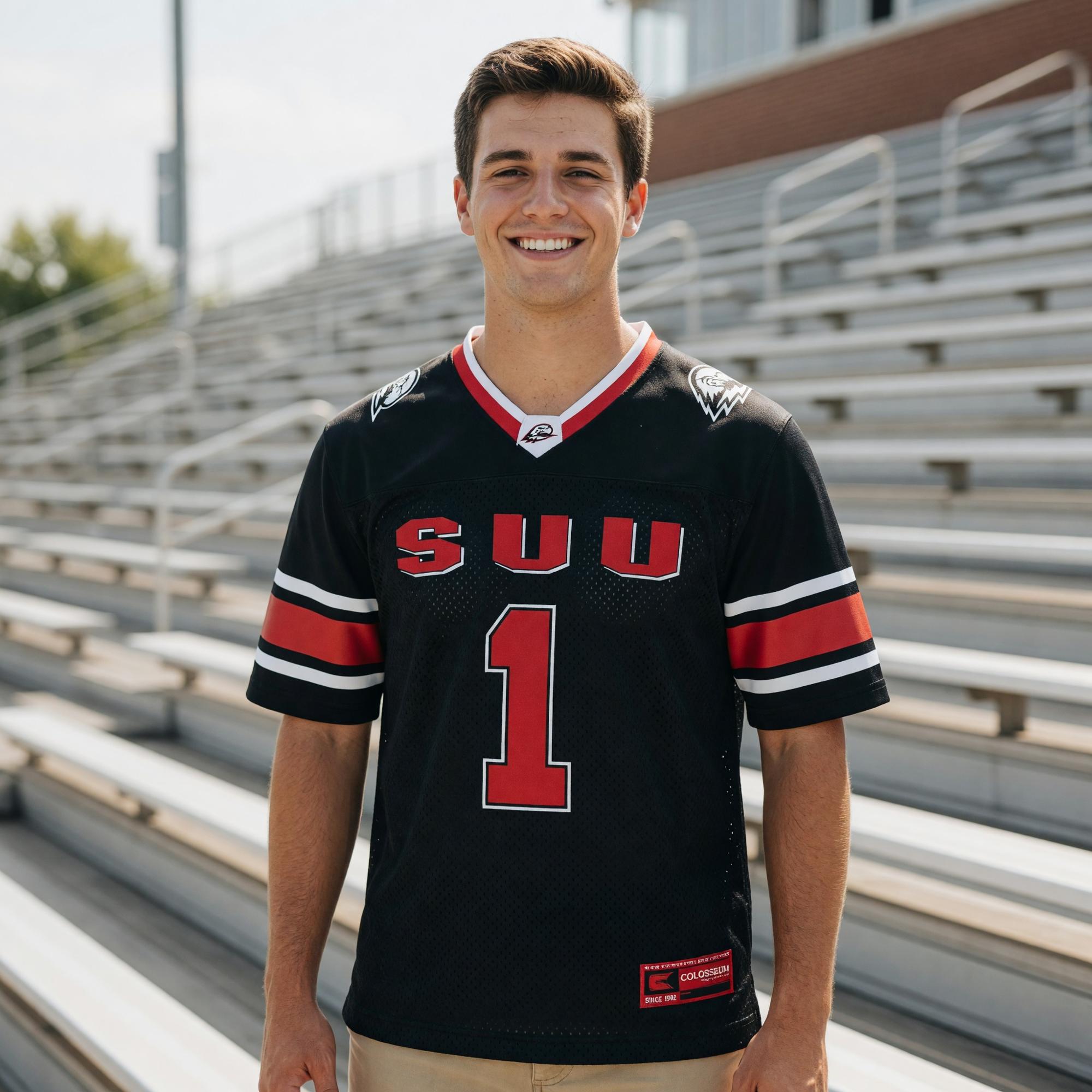 Product image 1 of 2 for COLOSSEUM FOOTBALL JERSEY BLACK SUU