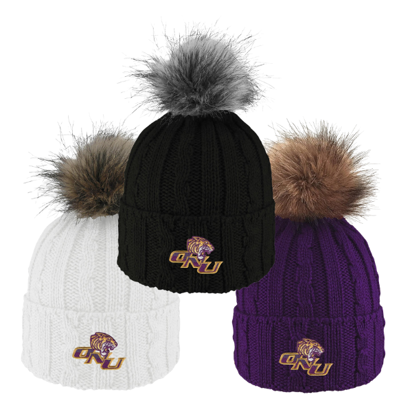 Olivet Nazarene University Alps Cuff Hat with Pom; $19.99