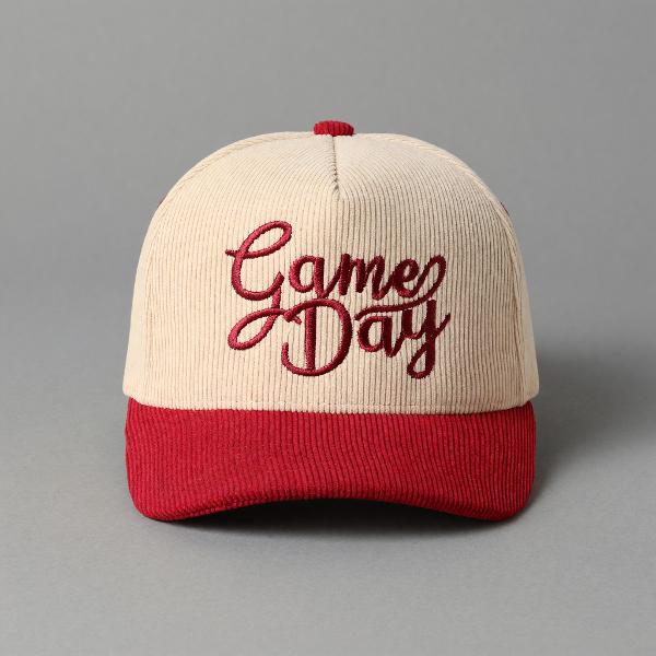 GAME DAY CORDUROY TRUCKER CAP; $23.00