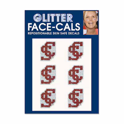 image of: Santa Clara Broncos Glitter Face Tattoos, 6 Pack
