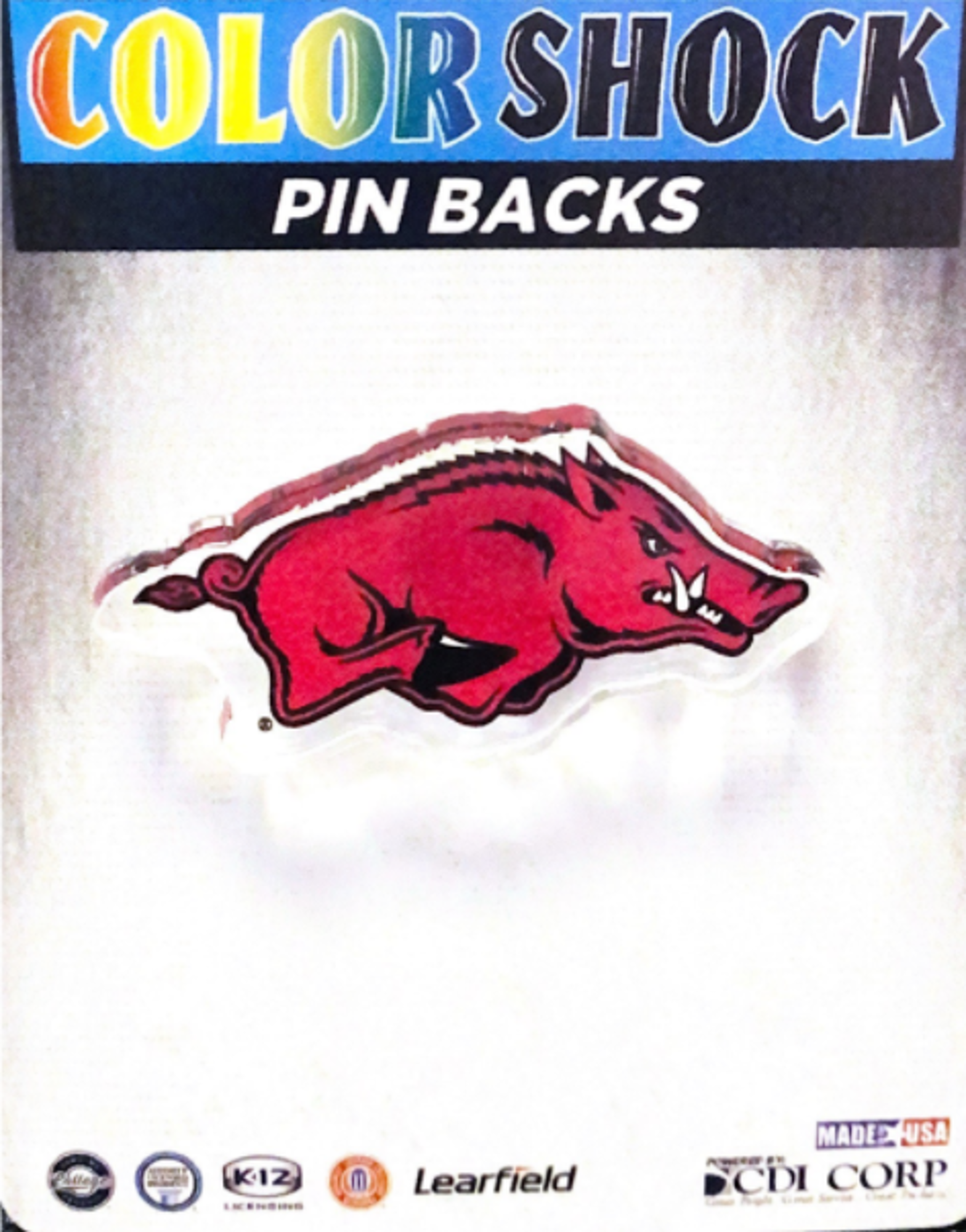image of: Arkansas Razorbacks CDI Corp Running Hog Acrylic Pin - Crimson