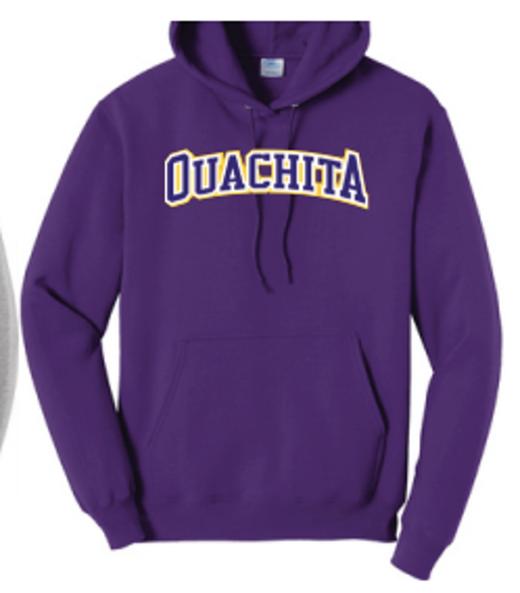 image of: Ouachita Core Fleece Pullover Triple Applique Hooded Sweatshirt