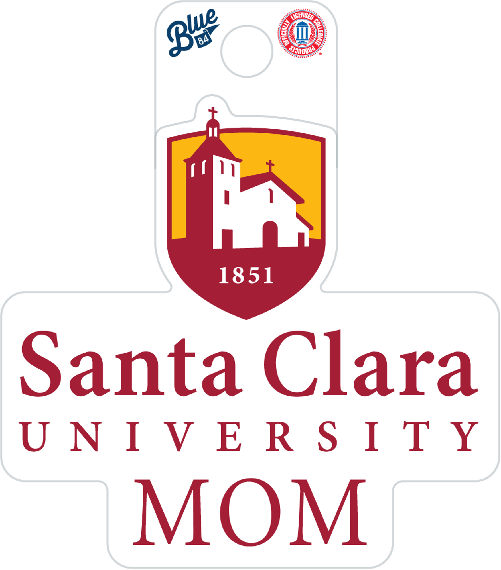 image of: Santa Clara University Mom Blue 84 Sticker