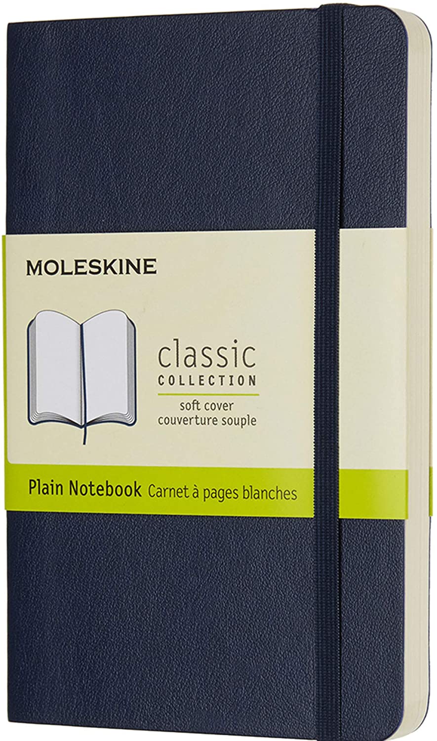 Product image 1 of 1 for Moleskine Classic Notebook,Pocket,Plain,Sapphire Blue,Soft Cover (3.5 x 5.5)