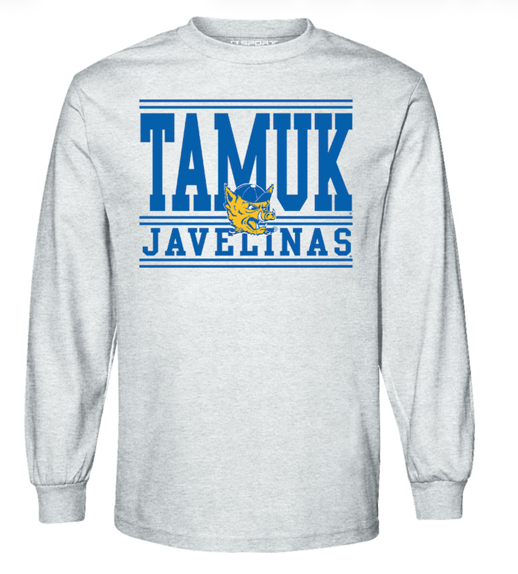 Product image 1 of 1 for TAMUK LS TEE FRANCOLIN PORKY BARS ASH