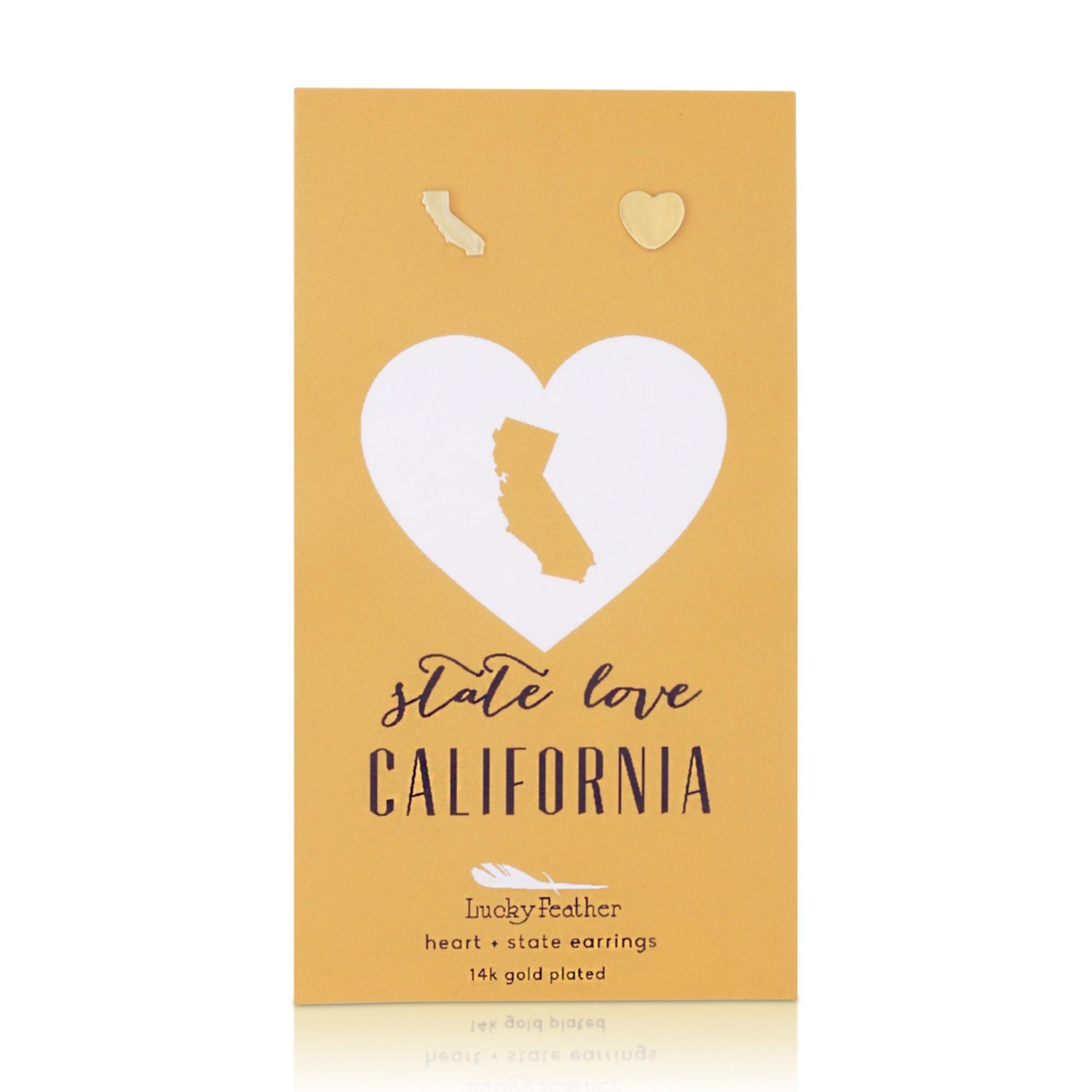 Product image 1 of 1 for State LOVE Earrings - Gold - CALIFORNIA