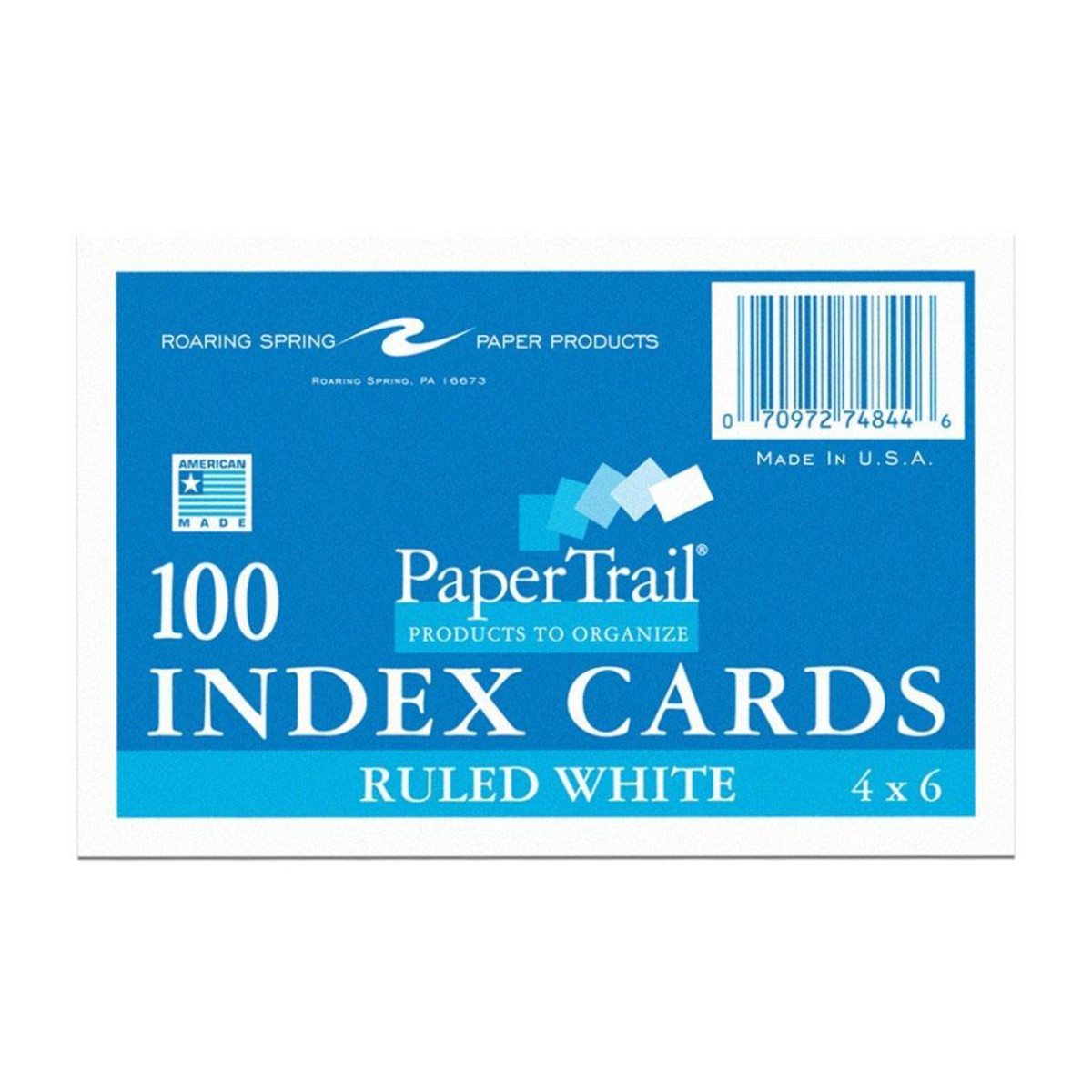 image of: Roaring Spring 4x6 Index cards Ruled White