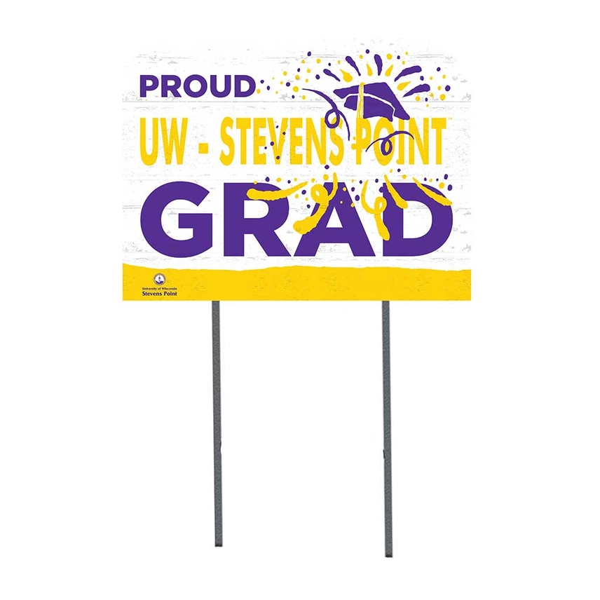 Product image 1 of 2 for UWSP Lawn Sign Proud Grad, 18x24 inches