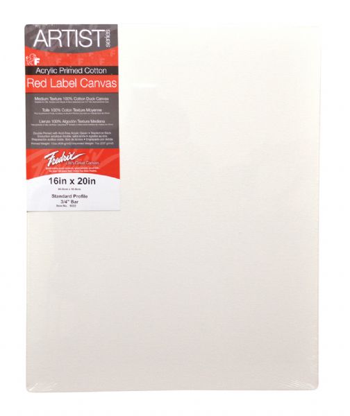 image of: Fredrix Artist Red Label Stretched Canvas 3/4in