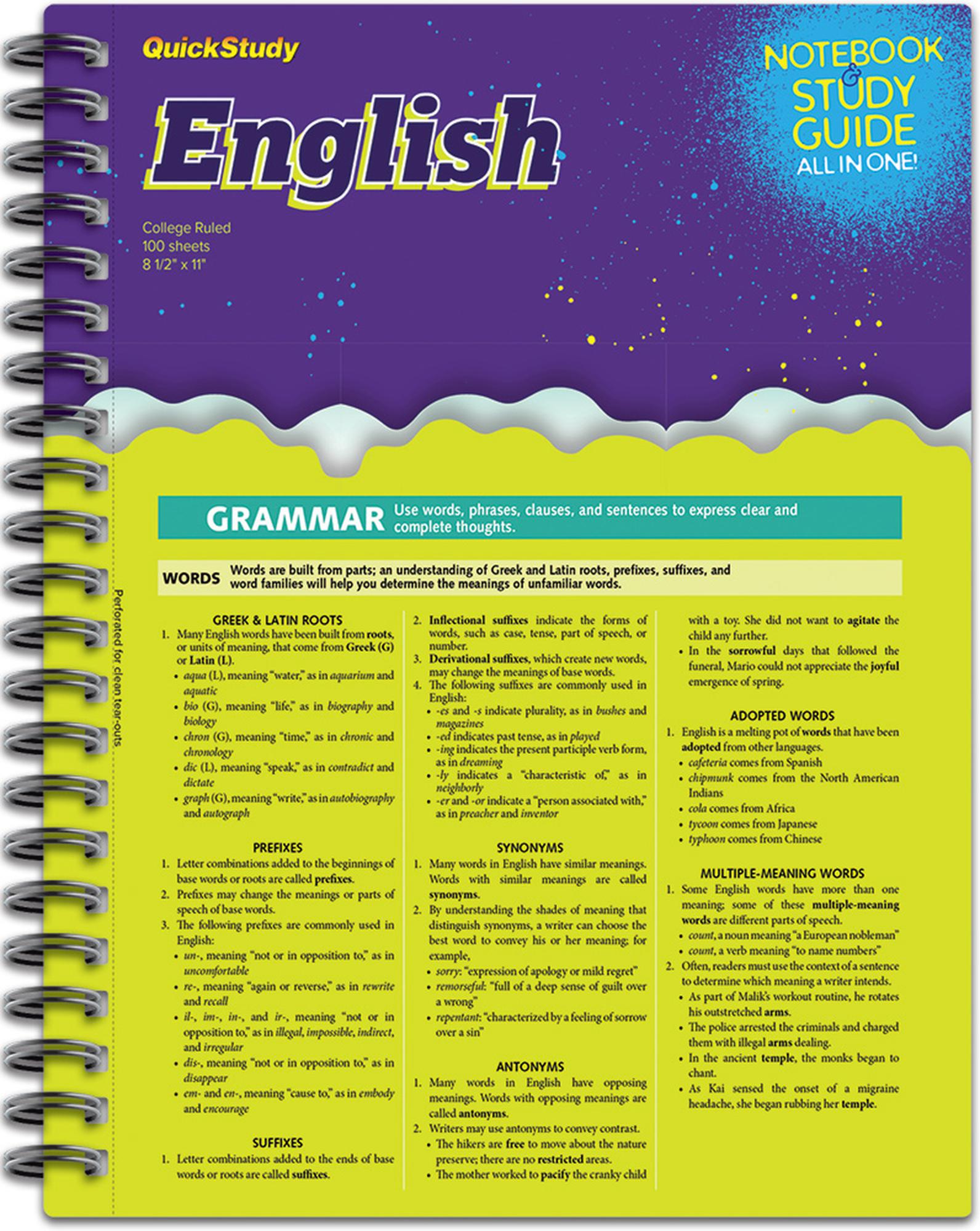 BARCHARTS / English Spiral Notebook