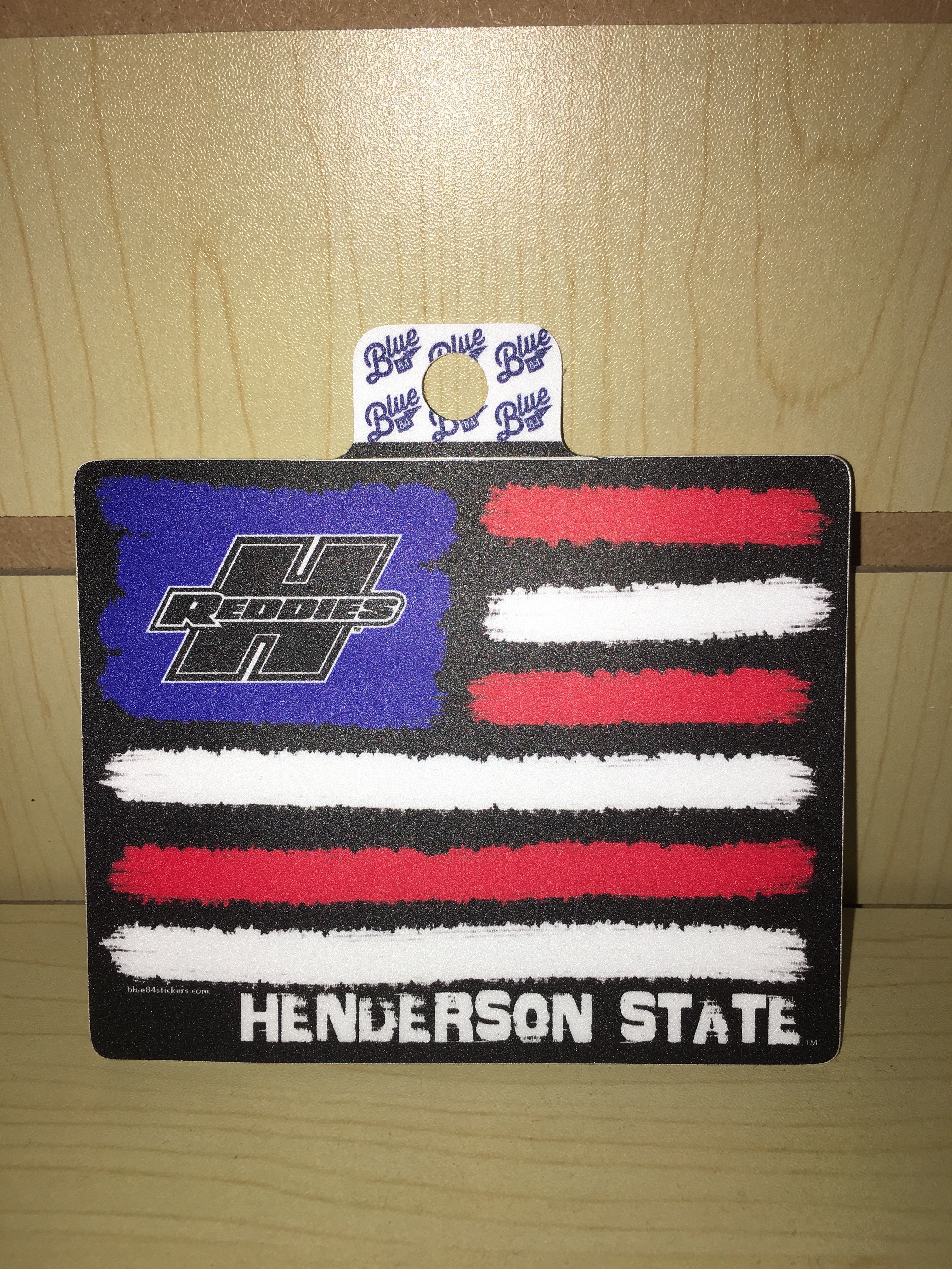 image of: Henderson State Reddies Flag Sticker