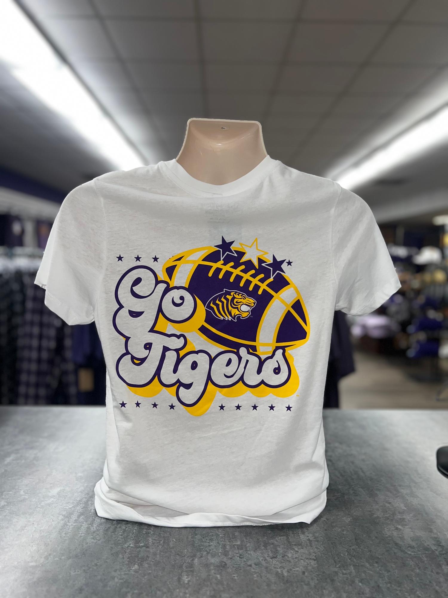 image of: Go Tigers Retro Football Star Boyfriend T-Shirt