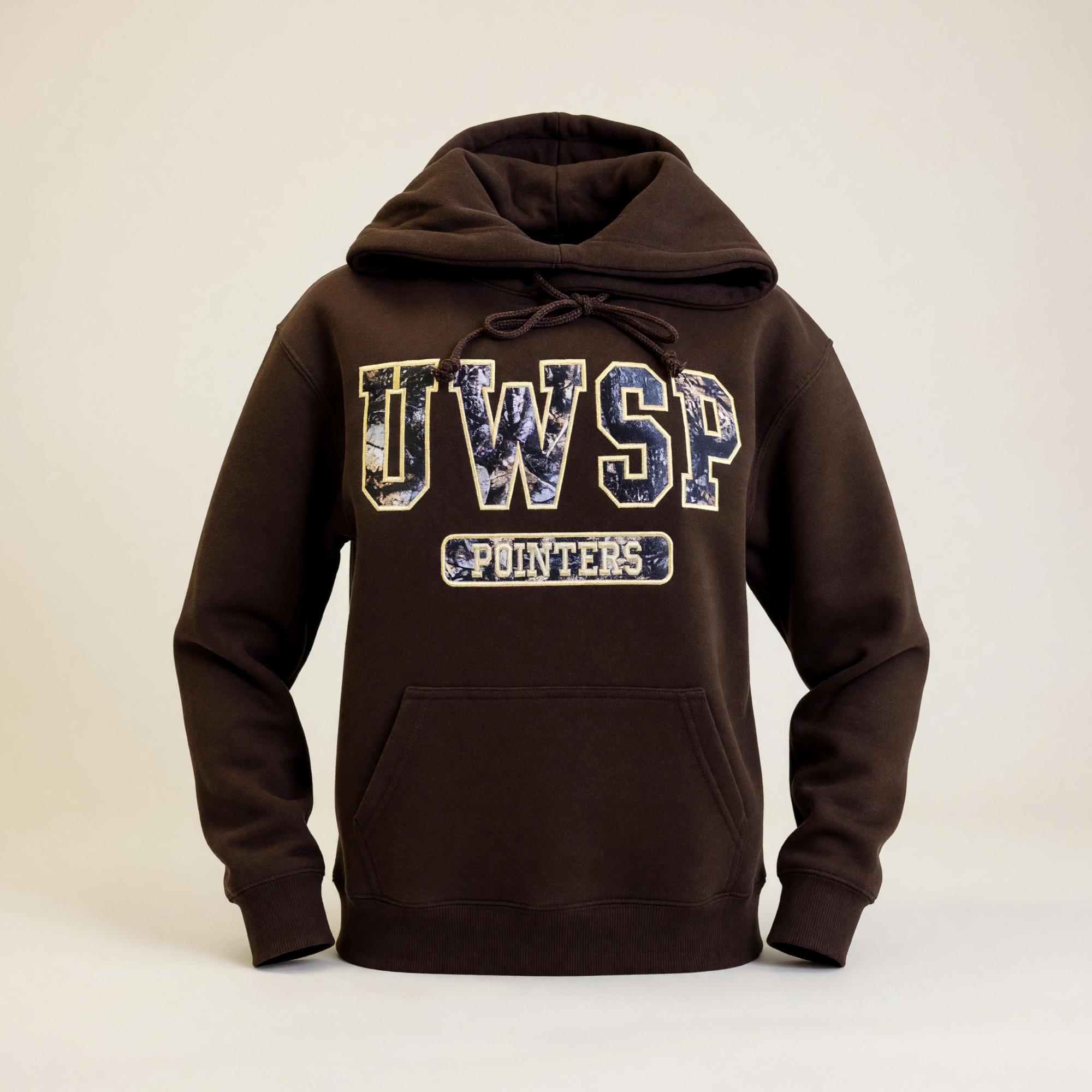 Product image 1 of 1 for UWSP Pointers Camo Pullover Hoodie Sweatshirt, Dark Chocolate