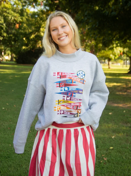Arkansas Razorbacks SEC Flags Mockneck; $88.00
