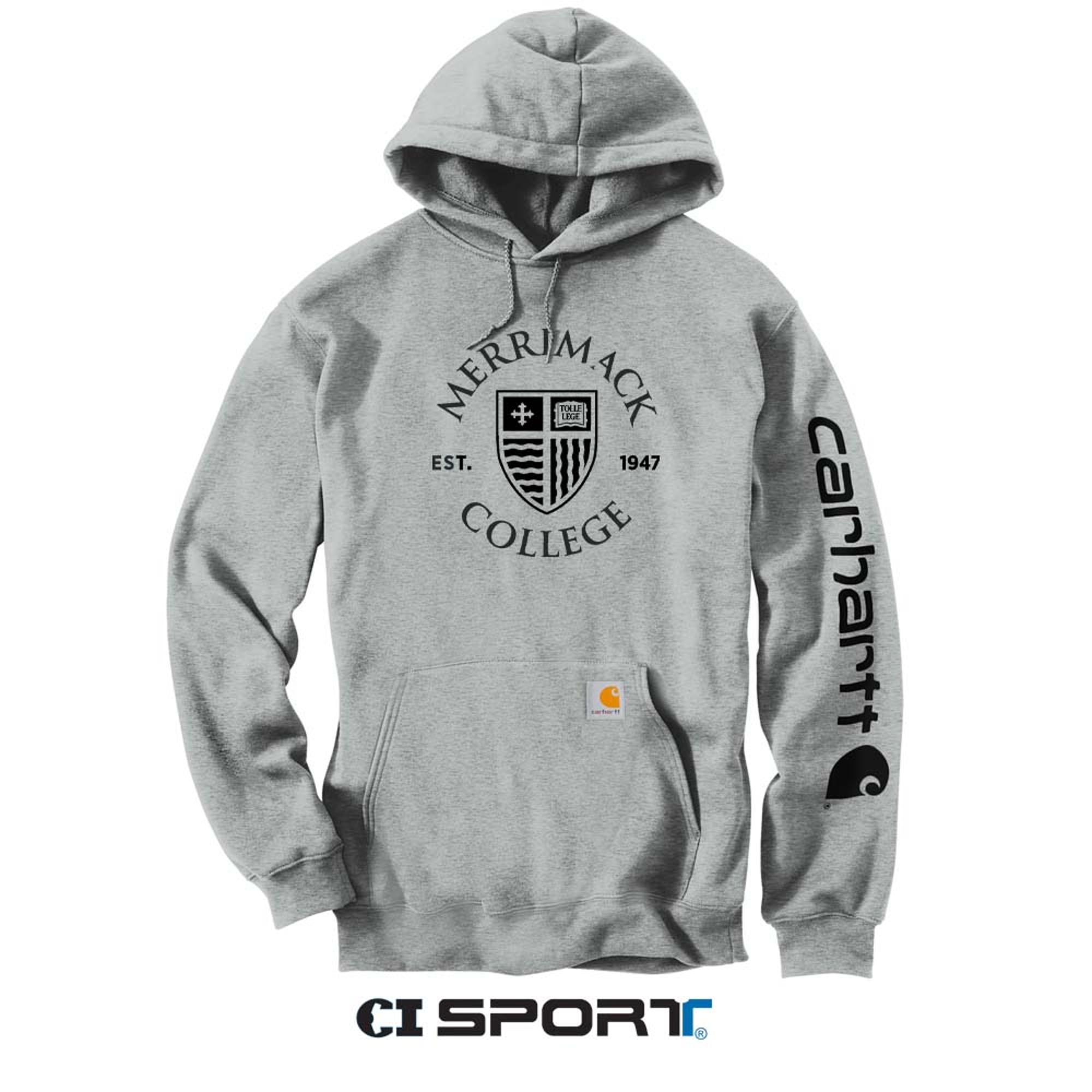 Circle Shield Carhartt Heather Grey Hoodie; $124.99