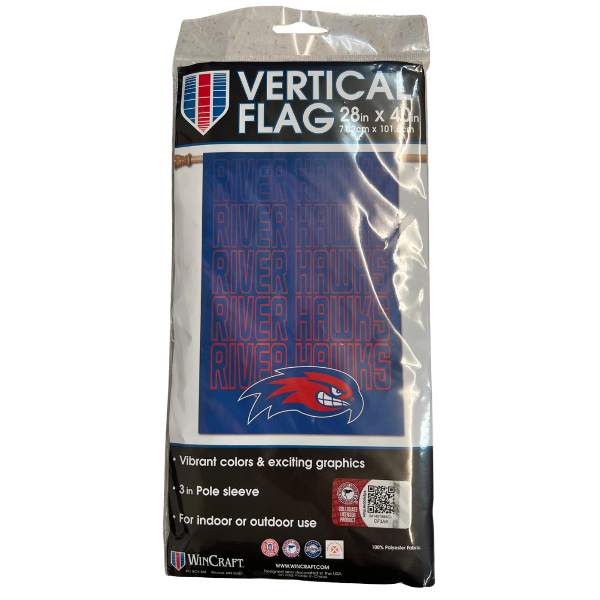 Vertical Flag - Waterfall River Hawk Text; $34.99
