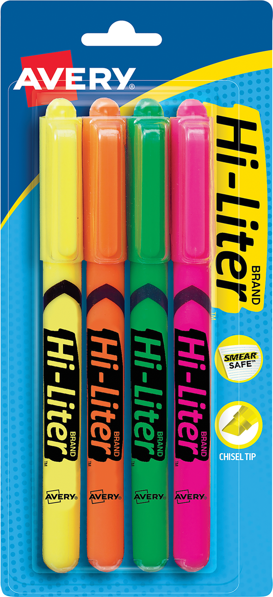 image of: AVERY HI-LITER PEN STYLE 4CT