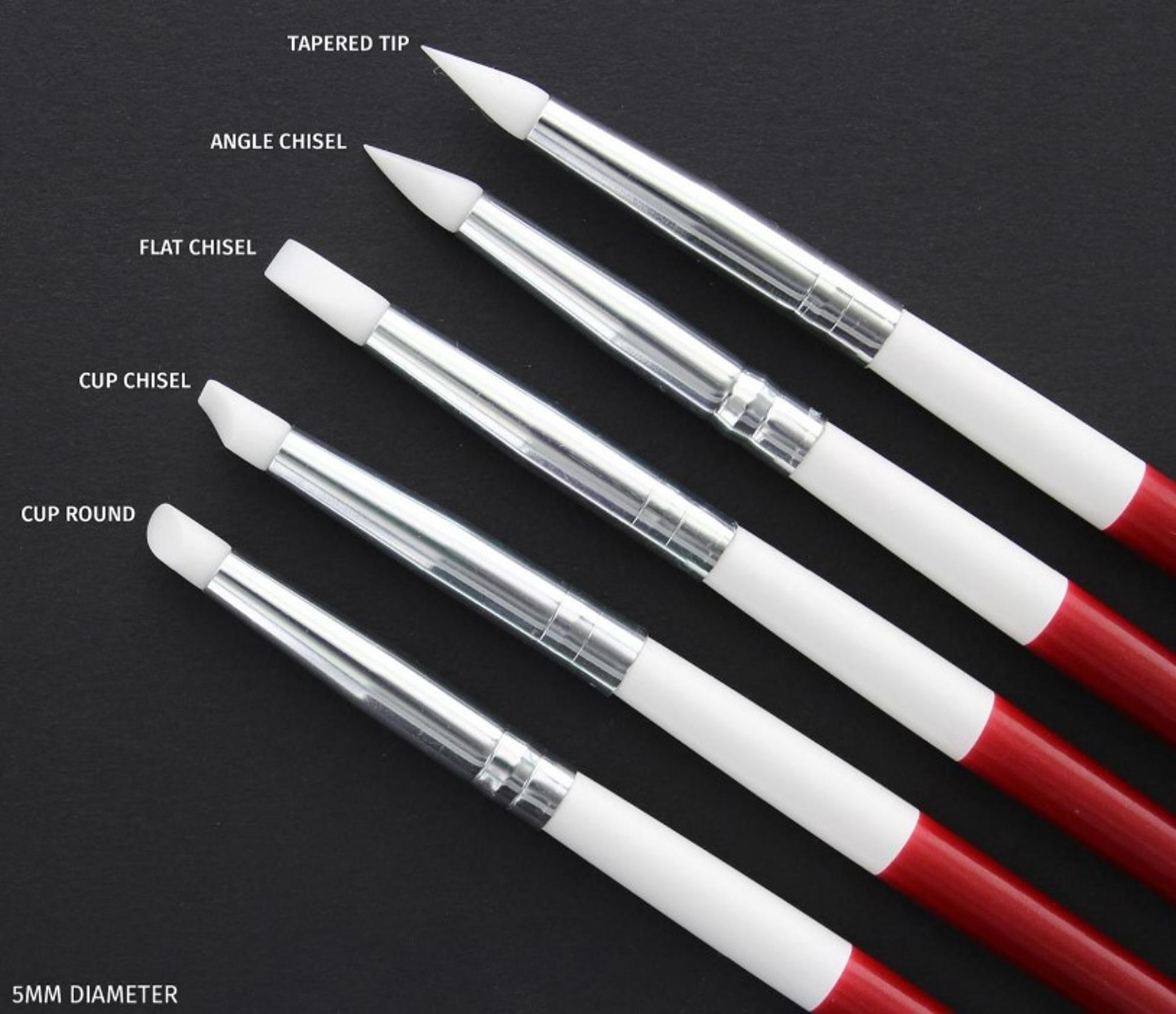 image of: Silicone Brush Set Soft 5pc 3mm