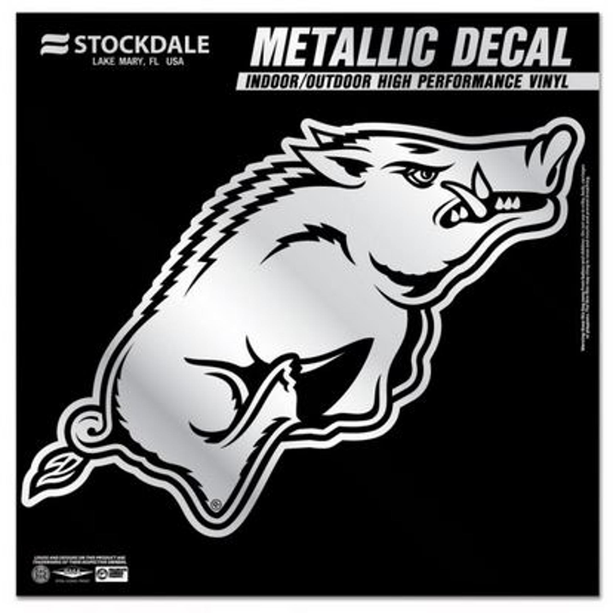image of: Arkansas Razorback WinCraft 6" x 6" Metallic Decal