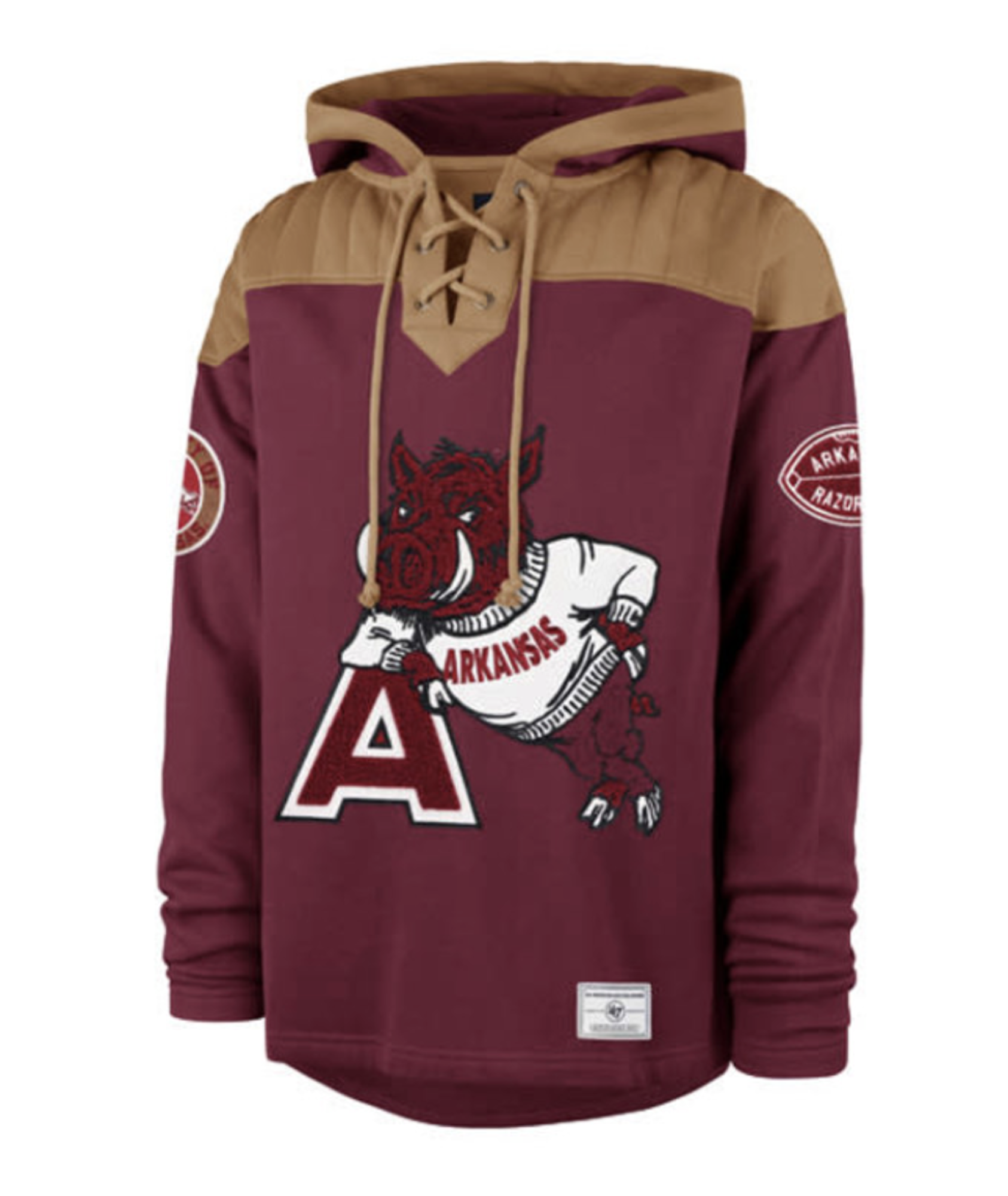 image of: Arkansas Razorbacks Men's 47 Flannagan Wingback Lacer Hood