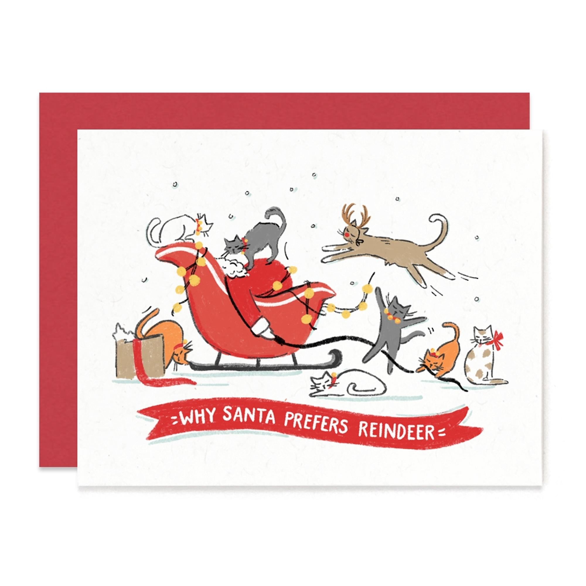 Product image 1 of 1 for Santa Prefers Reindeer Card