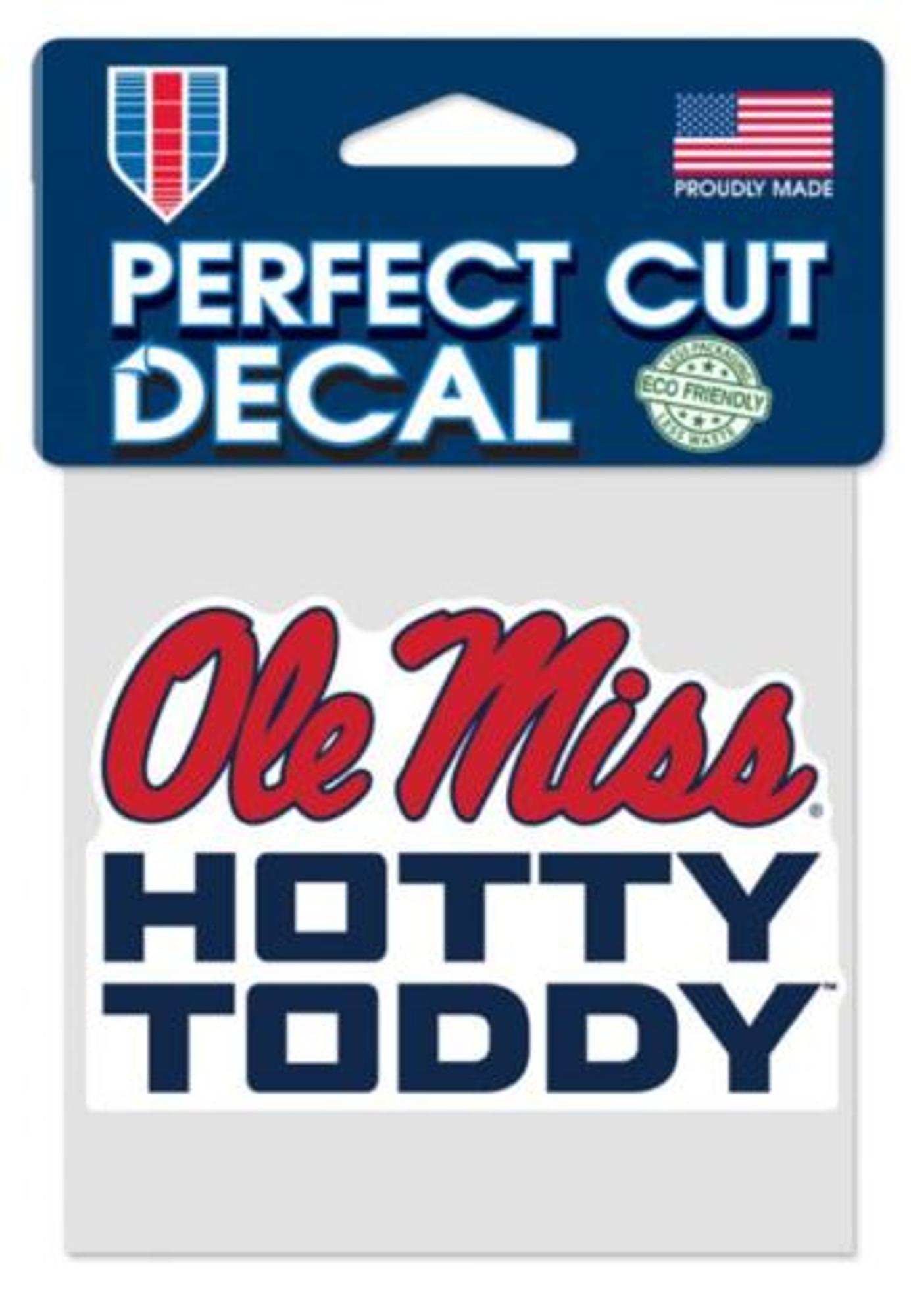image of: Ole Miss Hotty Toddy Perfect Cut Decal 4x4