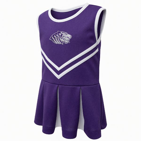 Ouachita Tigers Toddler V-Front Pleated Cheer Dress; $57.99