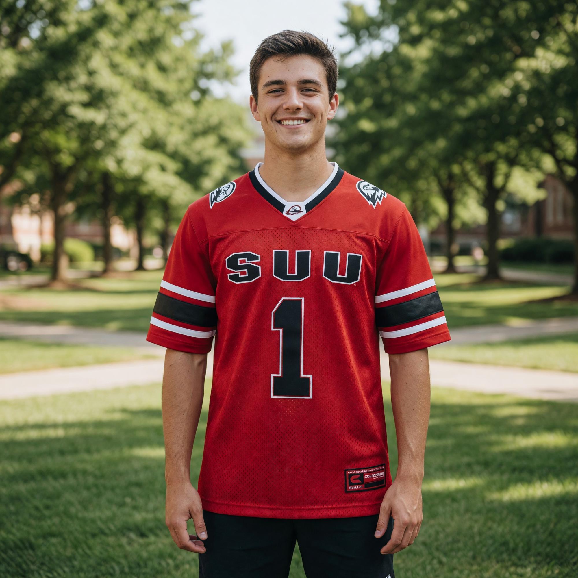 Product image 1 of 2 for COLOSSEUM FOOTBALL JERSEY RED SUU