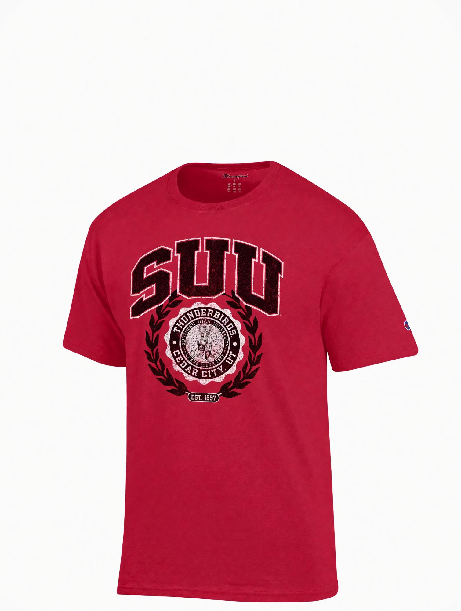 Product image 1 of 1 for CHAMPION TEE RED S/S SOU SEAL 1897CEDAR CITY