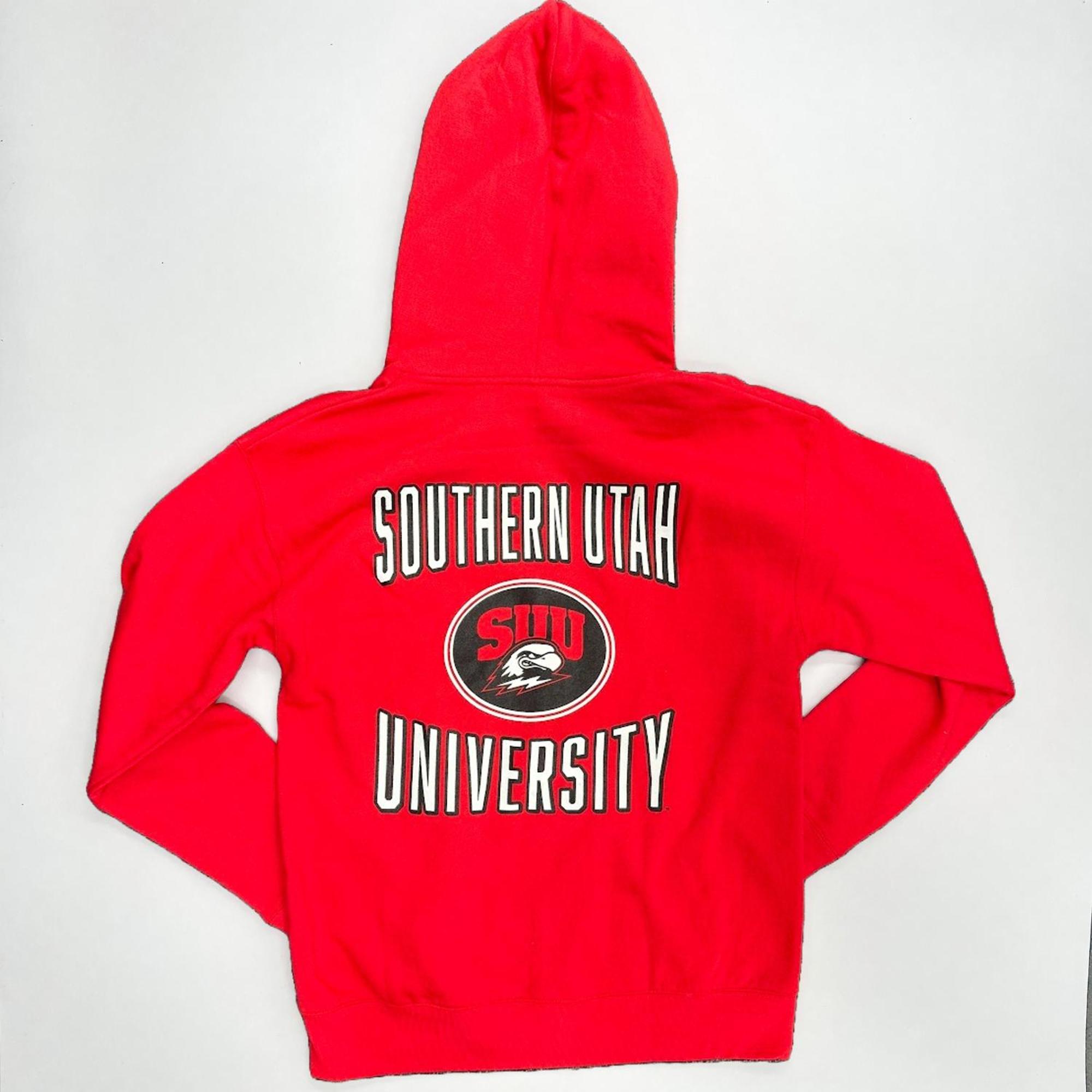 Product image 2 of 3 for CHAMPION FULL ZIP HOOD RED SUU THOR LEFT CHEST SOUTHERN UTAH ON BACK