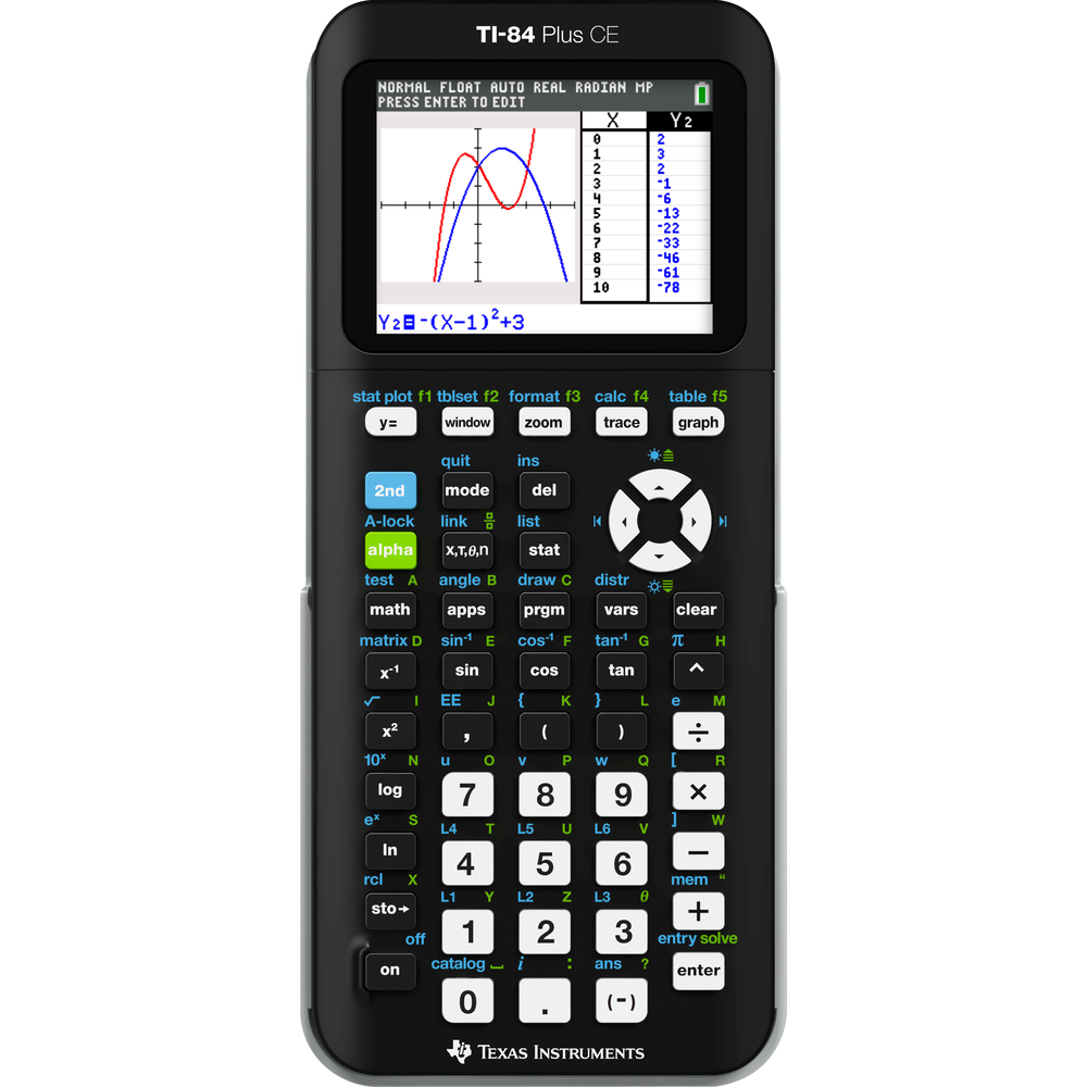 Cover image for TI84 Plus CE Graphing Calculator - Black