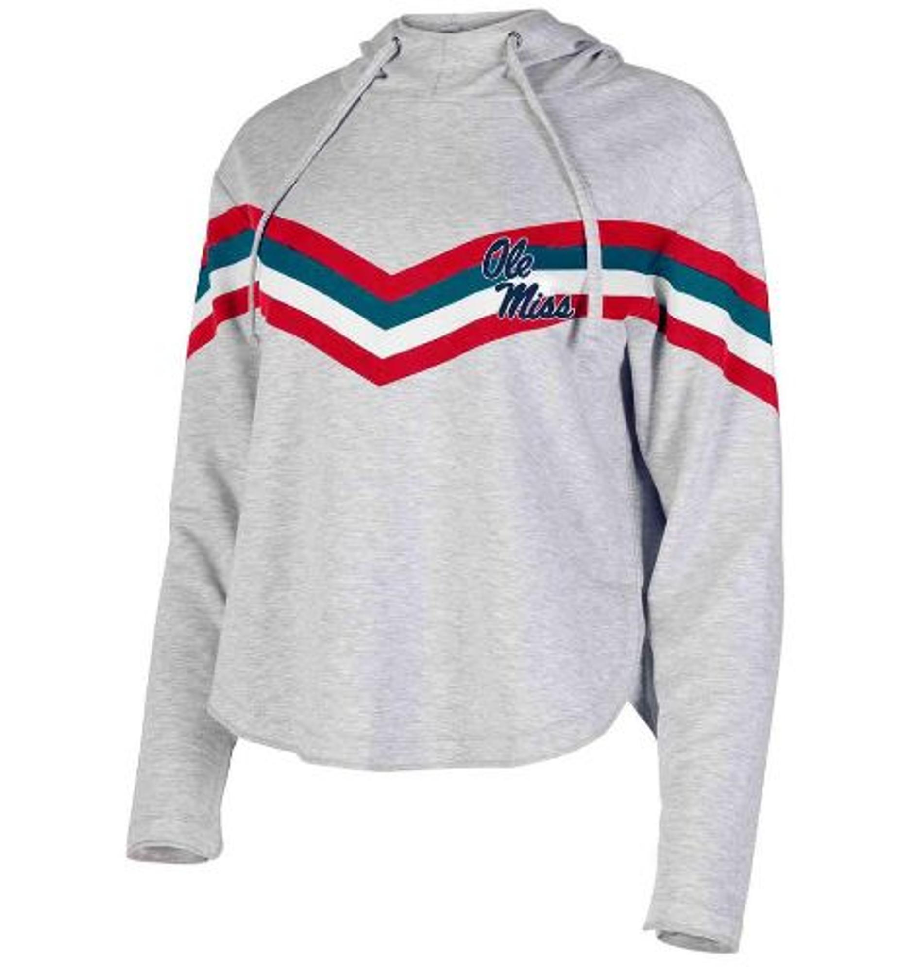 image of: Ladies' Ole Miss Register Hooded Top Gray