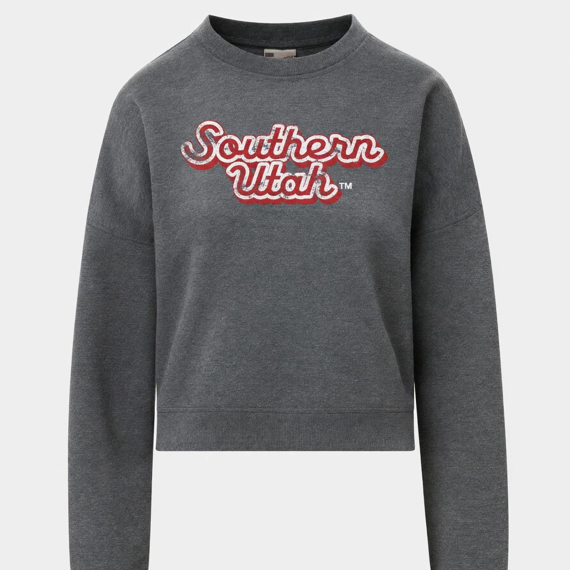 Product image 2 of 2 for MV Sport Women’s Crewneck – Charcoal, Southern Utah Print
