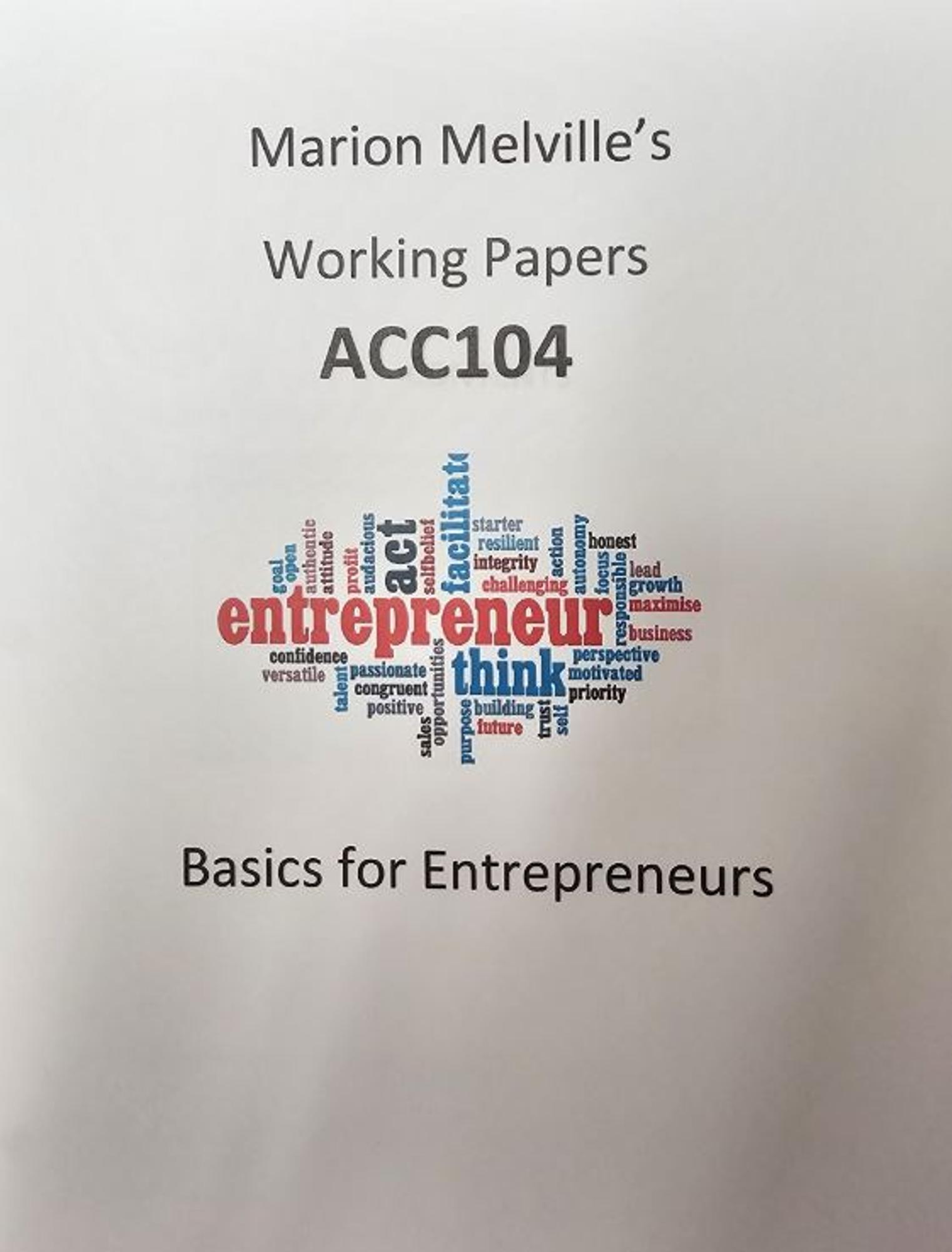 Cover image for Melville's ACC 104 Working Papers Course Pack
