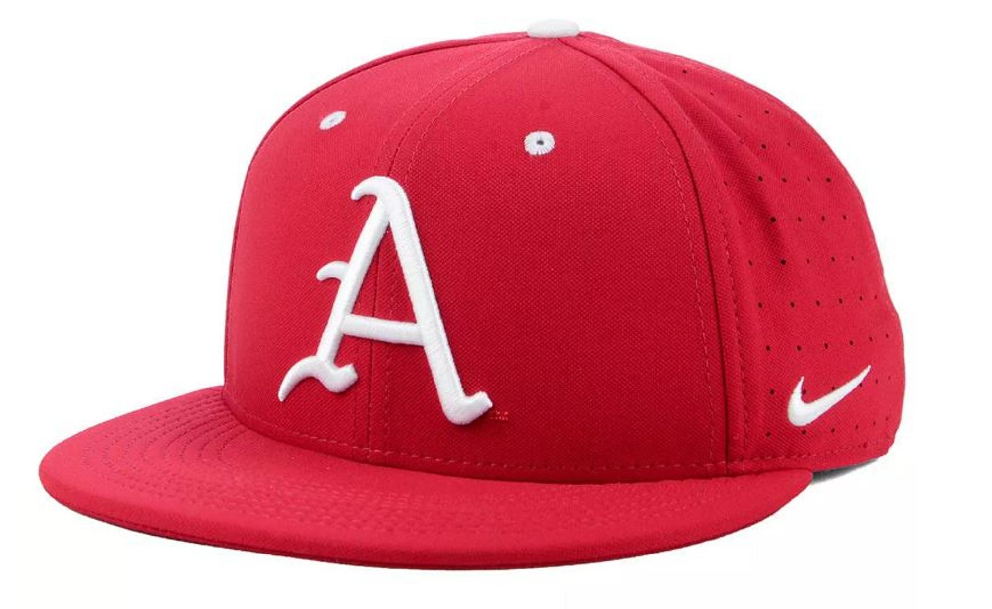 Nike Arkansas Razorbacks Aero True On Field Baseball Fitted Hat Campus Bookstore Fayetteville