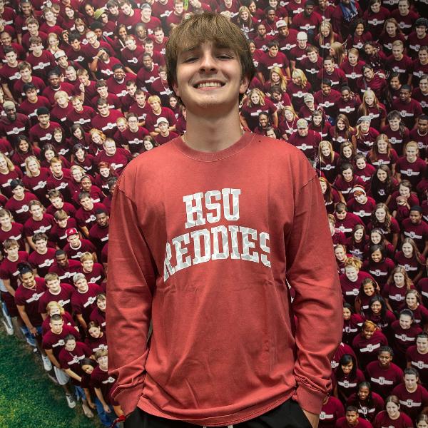 HSU Reddies Camo Print Coastal Color Long Sleeve; $24.99