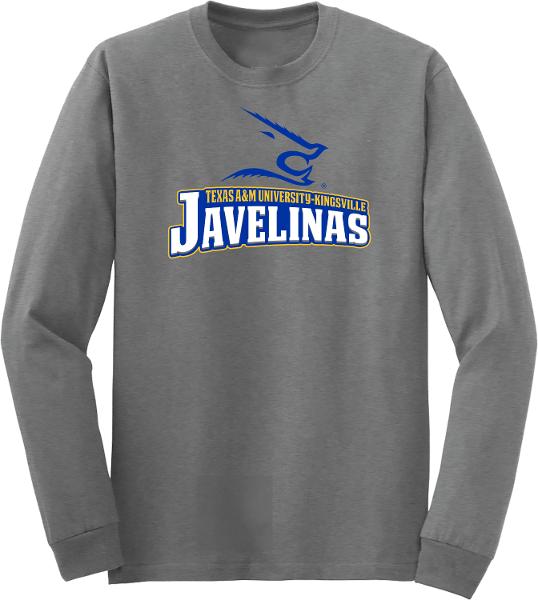 TAMUK LS TEE JAVELINAS SPORT GREY; $34.99