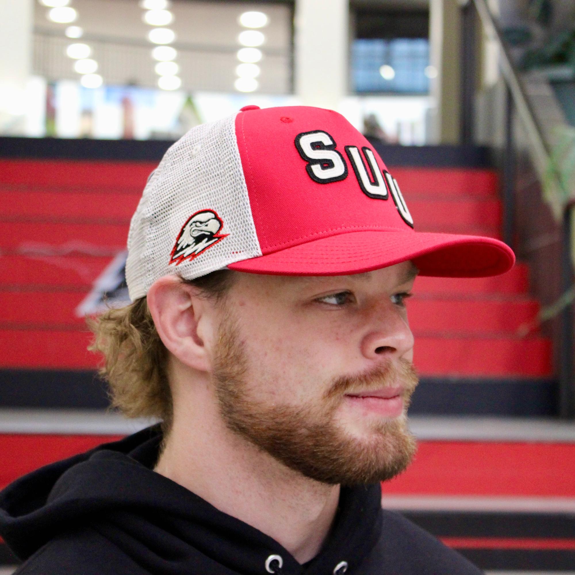 image of: SUU Keystone Mesh Cap – Red/White